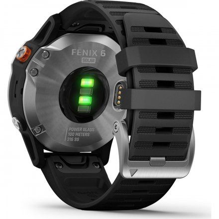 Zegarek Garmin Fenix 6 Solar z czarnym paskiem 010-02410-00