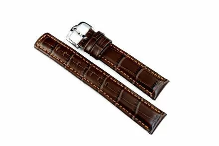 Brązowy pasek skórzany 20 mm HIRSCH Grand Duke 02528210-2-20 (XL)