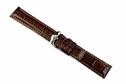 Brązowy pasek skórzany 24 mm HIRSCH Grand Duke 02528210-2-24 (XL)