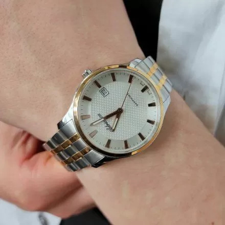 Szwajcarski zegarek męski Adriatica bicolour z bransoletką A1258.R113Q