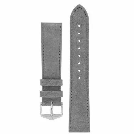 Szary pasek skórzany 20 mm HIRSCH Osiris 03433030-2-20 (L)