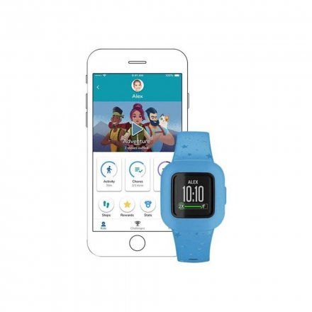 Smartwatch dziecięcy Garmin vivofit jr. 3 Niebieskie gwiazdy 010-02441-02