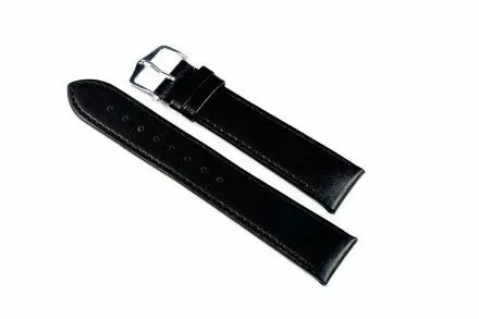 Czarny pasek skórzany 24 mm HIRSCH Osiris 03475050-2-24 (L)