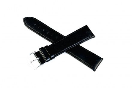 Czarny pasek skórzany 19 mm HIRSCH Osiris 03475050-1-19 (L)