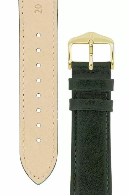 Zielony pasek skórzany 14 mm HIRSCH Osiris 03475140-1-14 (M)