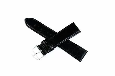 Czarny pasek skórzany 18 mm HIRSCH Osiris 03475150-1-18 (M)