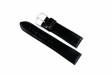 Czarny pasek skórzany 18 mm HIRSCH Osiris 03475150-1-18 (M)