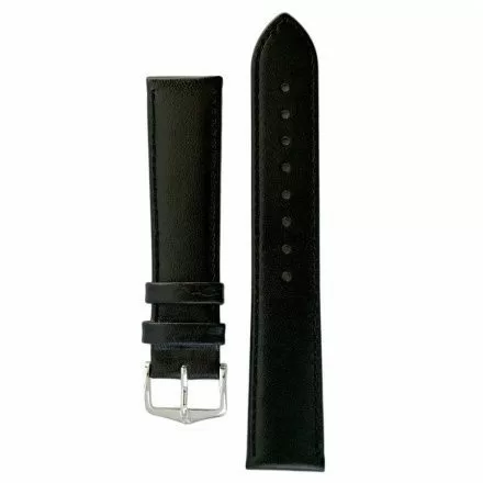 Czarny pasek skórzany 18 mm HIRSCH Osiris 03475150-1-18 (M)