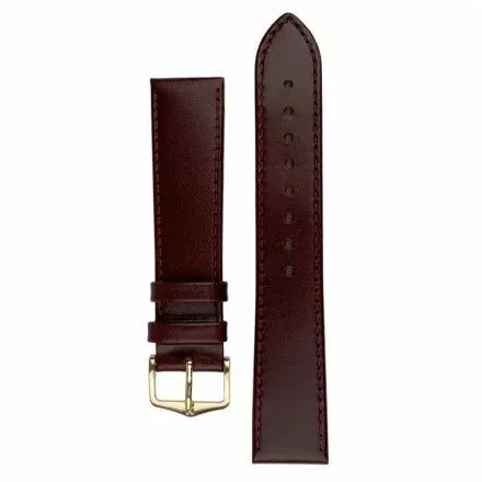 Bordowy pasek skórzany 12 mm HIRSCH Osiris 03475160-1-12 (M)