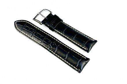 Czarny pasek skórzany 19 mm HIRSCH Modena 10302850-2-19 (L)
