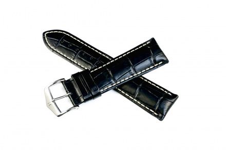 Czarny pasek skórzany 19 mm HIRSCH Modena 10302850-2-19 (L)