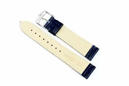 Niebieski pasek skórzany 18 mm HIRSCH Modena 10302880-2-18 (L)