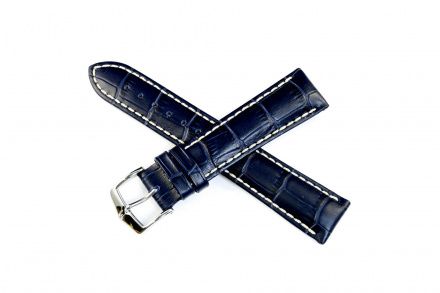 Niebieski pasek skórzany 19 mm HIRSCH Modena 10302880-2-19 (L)