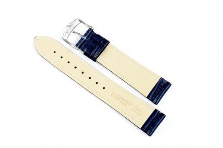 Niebieski pasek skórzany 19 mm HIRSCH Modena 10302880-2-19 (L)