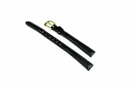 Czarny pasek skórzany 12 mm HIRSCH Rainbow 12302650-1-12 (M)