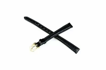 Czarny pasek skórzany 14 mm HIRSCH Rainbow 12302650-1-14 (M)