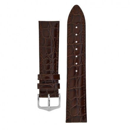 Brązowy pasek skórzany 10 mm HIRSCH Crocograin 12302810-1-10 (M)