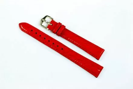 Czerwony pasek skórzany 20 mm HIRSCH Crocograin 12302820-2-20 (M)
