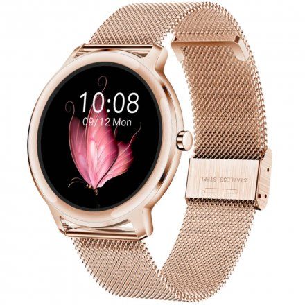 Różowozłoty smartwatch damski Rubicon RNBE66RIBX05AX