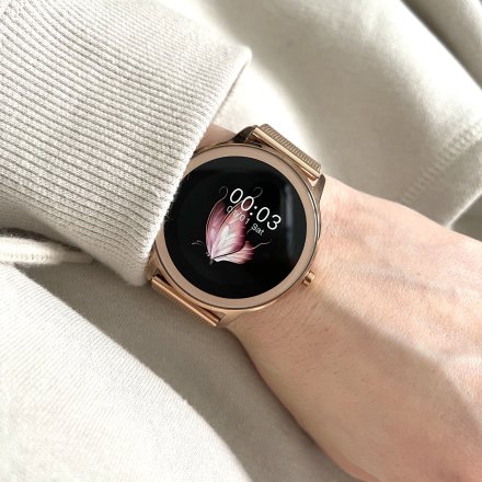 Różowozłoty smartwatch damski Rubicon RNBE66 SMARUB055