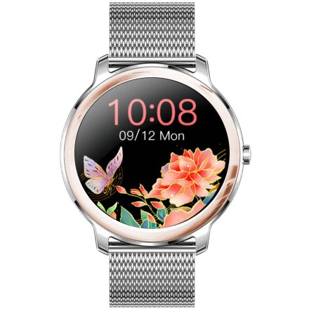 Srebrny smartwatch damski Rubicon RNBE66 SMARUB056