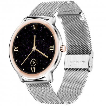 Srebrny smartwatch damski Rubicon RNBE66 SMARUB056