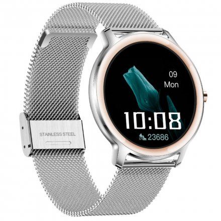 Srebrny smartwatch damski Rubicon RNBE66 SMARUB056