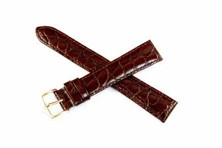 Brązowy pasek skórzany 12 mm HIRSCH Crocograin 12322810-1-12 (L)