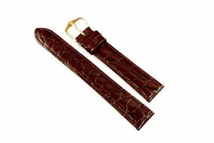 Brązowy pasek skórzany 12 mm HIRSCH Crocograin 12322810-1-12 (L)