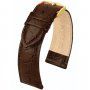 Brązowy pasek skórzany 12 mm HIRSCH Crocograin 12322810-1-12 (L)