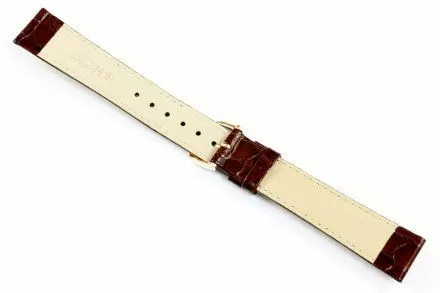 Brązowy pasek skórzany 14 mm HIRSCH Crocograin 12322810-1-14 (L)