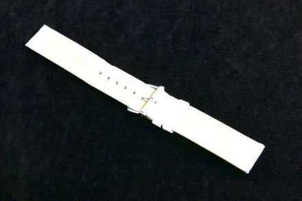 Biały pasek skórzany 16 mm HIRSCH Scandic 17852000-2-16 (M)