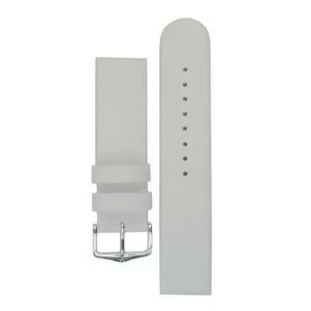 Biały pasek skórzany 22 mm HIRSCH Scandic 17852000-2-22 (M)