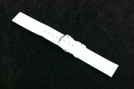 Biały pasek skórzany 26 mm HIRSCH Scandic 17852000-2-26 (M)