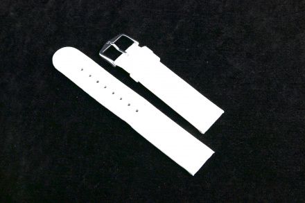 Biały pasek skórzany 30 mm HIRSCH Scandic 17852000-2-30 (M)