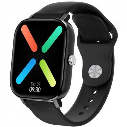 Smartwatch Pacific 20-5 Prostokątny czarny z funkcją rozmowy Kroki Puls Kalorie Sport