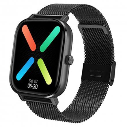 Pacific 20-6 Czarny smartwatch z funkcją rozmowy EKG Kroki Kalorie