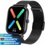 Pacific 20-6 Czarny smartwatch z funkcją rozmowy EKG Kroki Kalorie