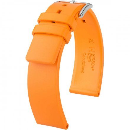 Pomarańczowy pasek kauczukowy 20 mm HIRSCH Pure 40538876-2-20 (L)