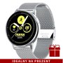 Tani smartwatch Pacific 24-11 Srebrny z bransoletką  Ciśnienie Tlen Puls Kroki