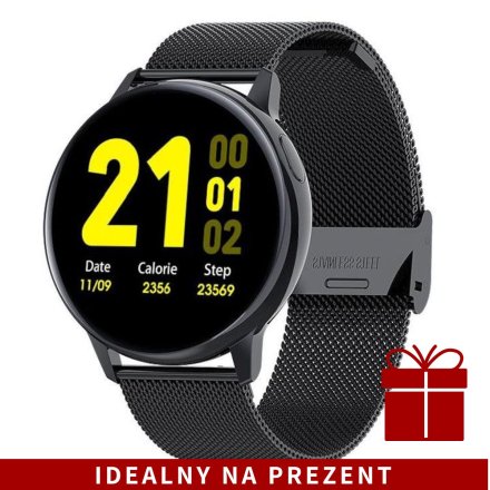Smartwatch Pacific 24-13 Czarny z bransoletką  Ciśnienie Tlen Puls Kroki