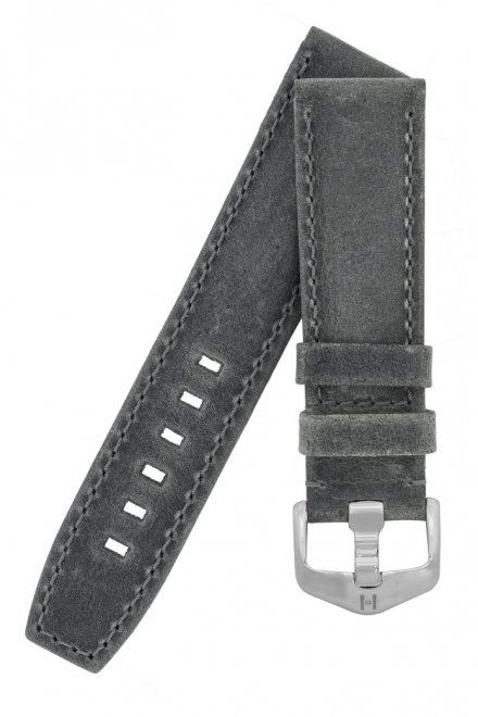 Szary pasek skórzany 22 mm HIRSCH Tritone 08564030-2-22 (L)