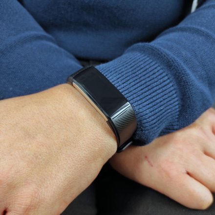 Czarny smartwatch męski damski Rubicon RNCE59 SMARUB076 + GRANATOWY PASEK