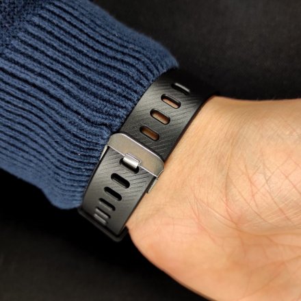 Czarny smartwatch męski damski Rubicon RNCE59 SMARUB076 + GRANATOWY PASEK