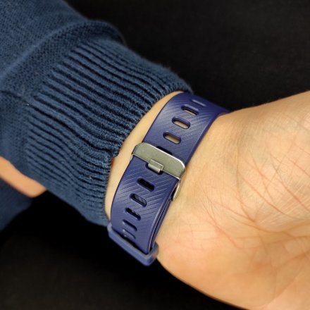Czarny smartwatch męski damski Rubicon RNCE59 SMARUB076 + GRANATOWY PASEK