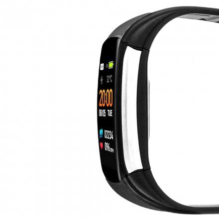 Czarny smartwatch męski damski Rubicon RNCE59 SMARUB076 + GRANATOWY PASEK