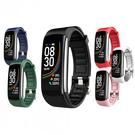 Czarny smartwatch męski damski Rubicon RNCE59 SMARUB076 + GRANATOWY PASEK