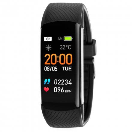 Czarny smartwatch męski damski Rubicon RNCE59 SMARUB076 + GRANATOWY PASEK