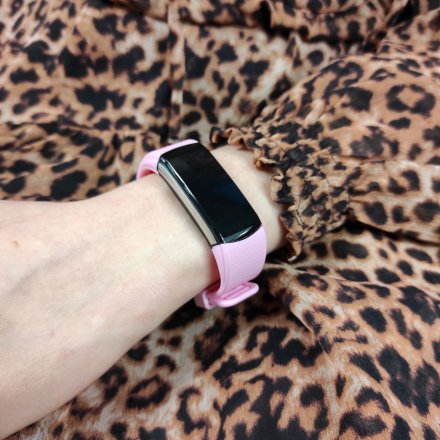 Czarny smartwatch męski damski Rubicon RNCE59 + RÓŻOWY PASEK