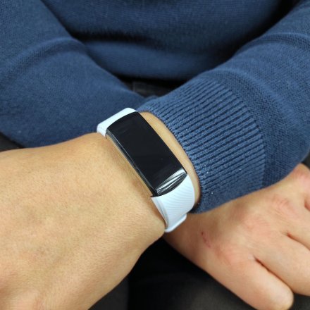 Czarny smartwatch męski damski Rubicon RNCE59 SMARUB077 + BIAŁY PASEK